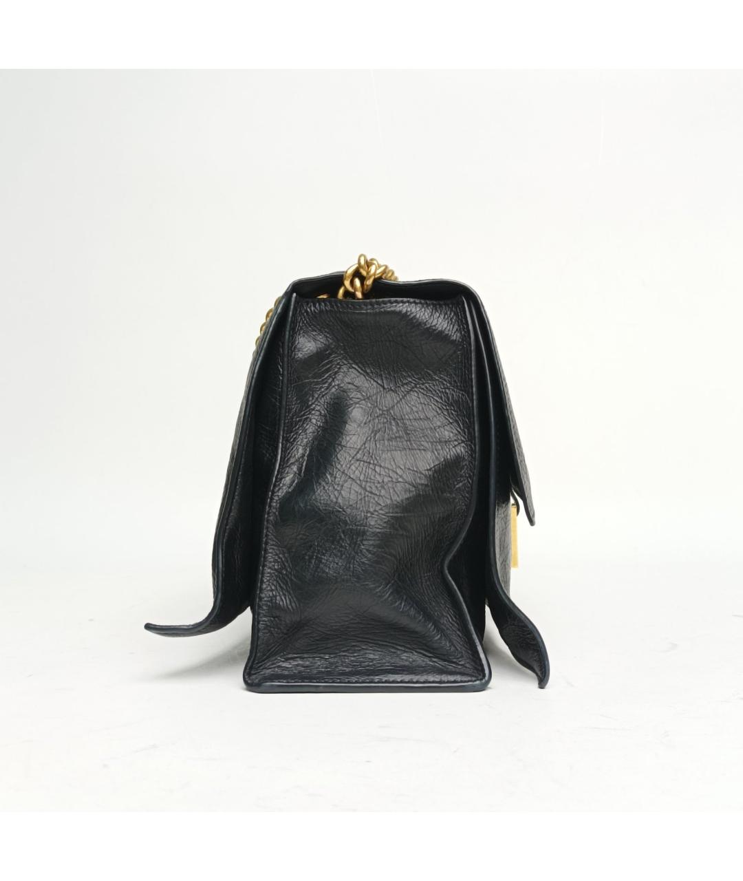 BALENCIAGA Черная кожаная сумка через плечо, фото 5