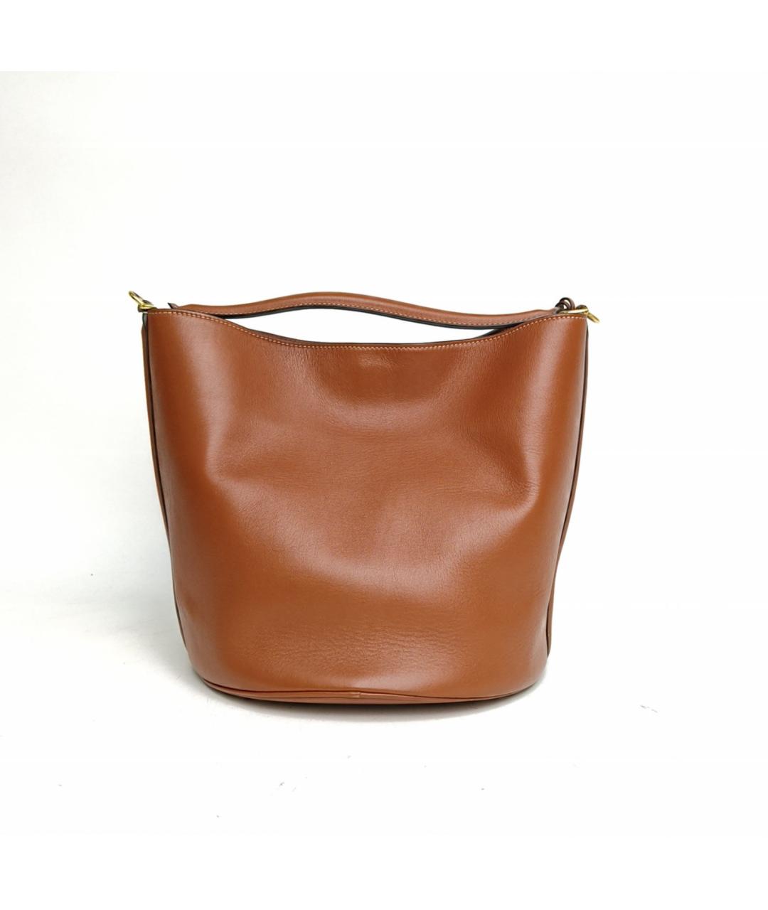 CELINE Коричневая кожаная сумка через плечо, фото 4