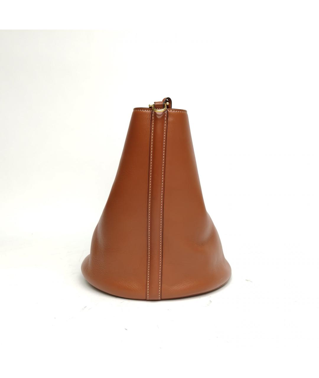CELINE Коричневая кожаная сумка через плечо, фото 5
