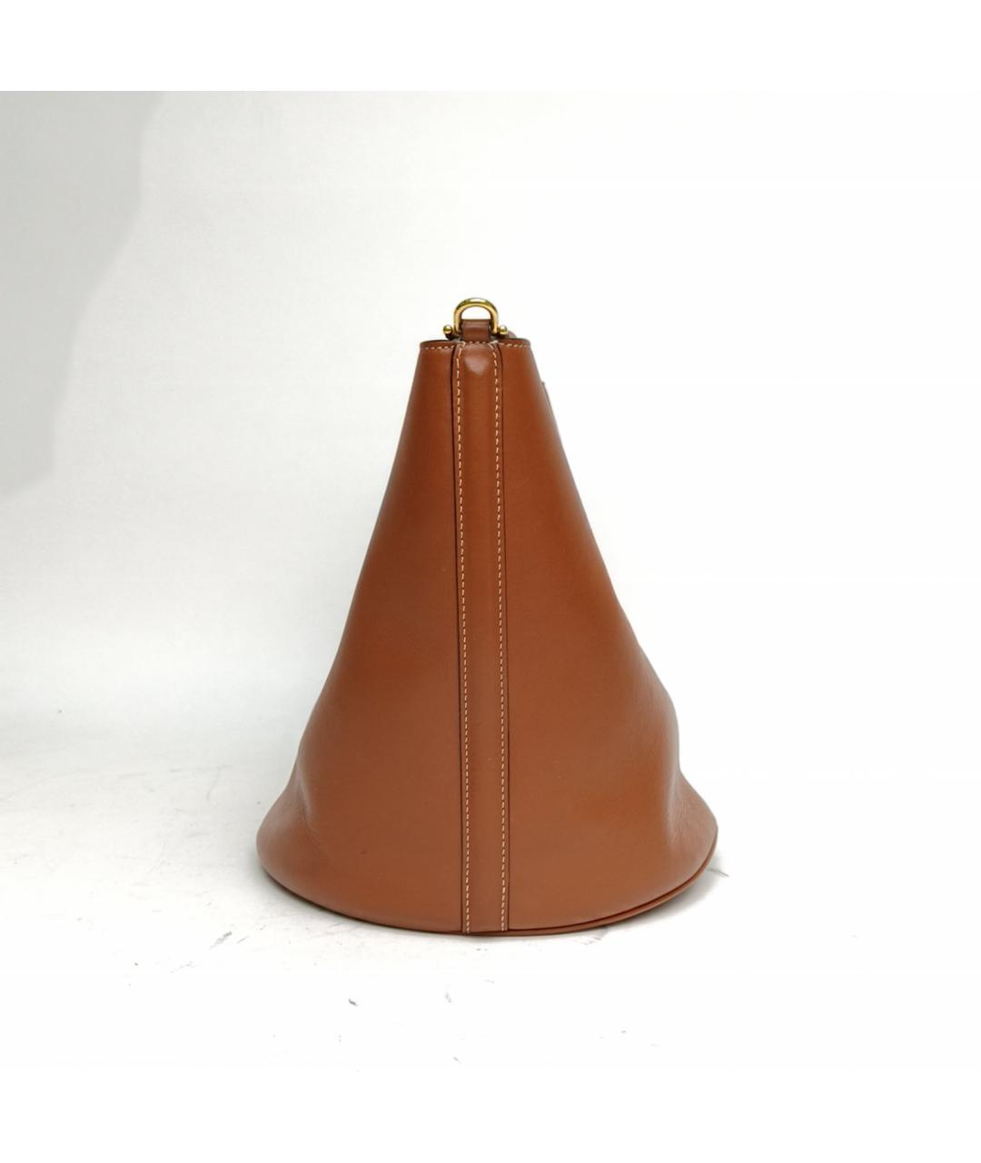 CELINE Коричневая кожаная сумка через плечо, фото 3
