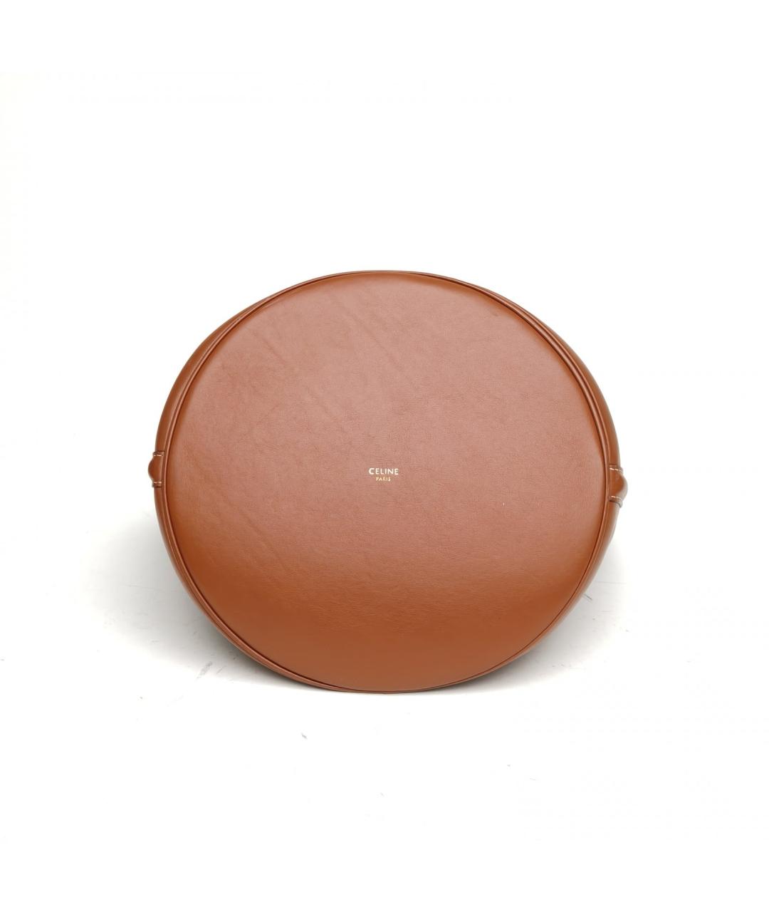 CELINE Коричневая кожаная сумка через плечо, фото 6