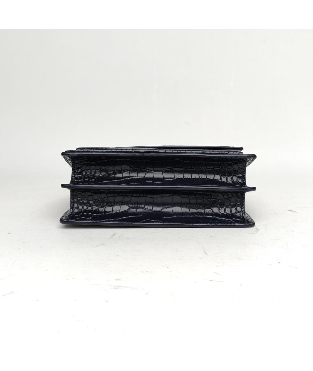 SAINT LAURENT Темно-синяя кожаная сумка через плечо, фото 6