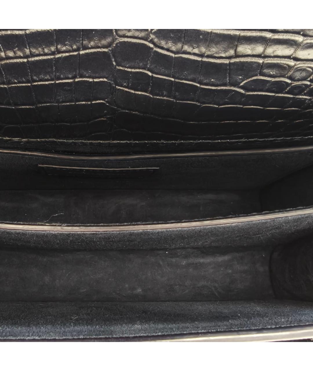 SAINT LAURENT Темно-синяя кожаная сумка через плечо, фото 7