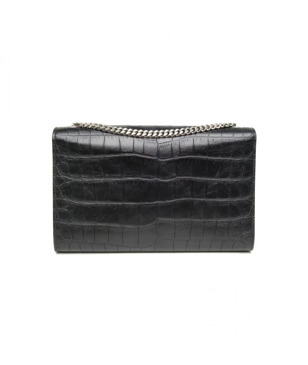 SAINT LAURENT Черная кожаная сумка через плечо, фото 4