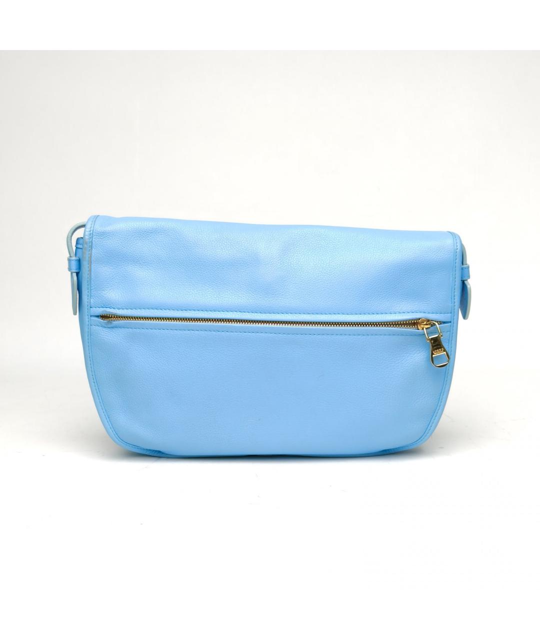 LOEWE Голубая кожаная сумка через плечо, фото 4