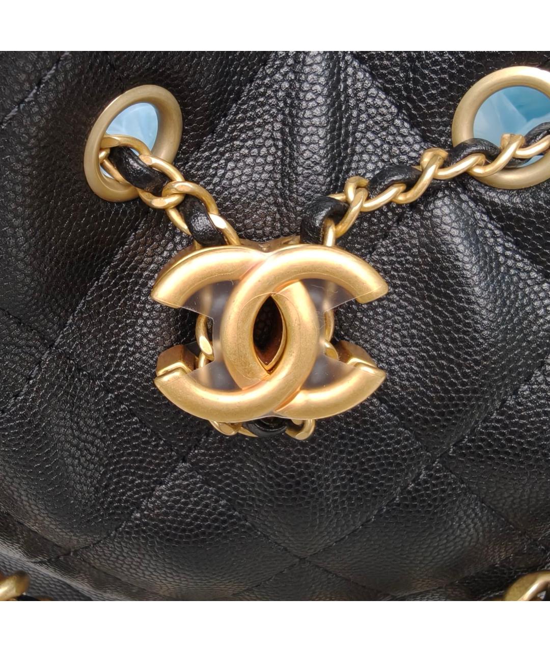 CHANEL Черная кожаная сумка через плечо, фото 8