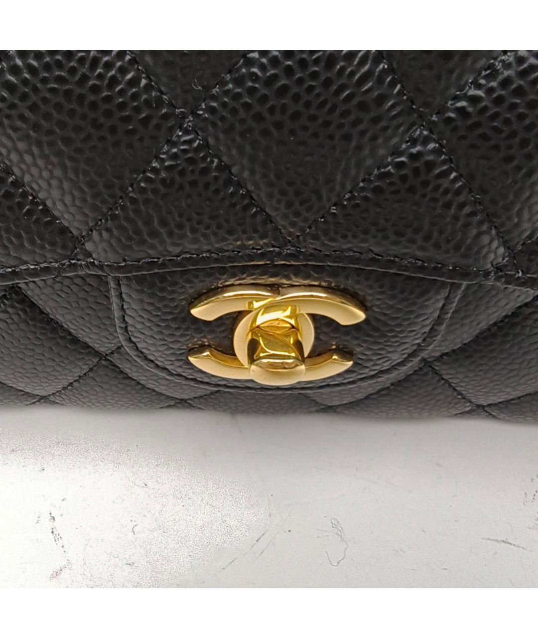 CHANEL Черная кожаная сумка через плечо, фото 8