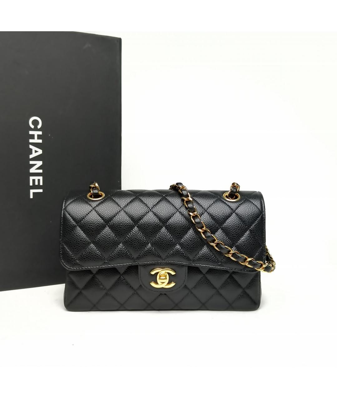 CHANEL Черная кожаная сумка через плечо, фото 9