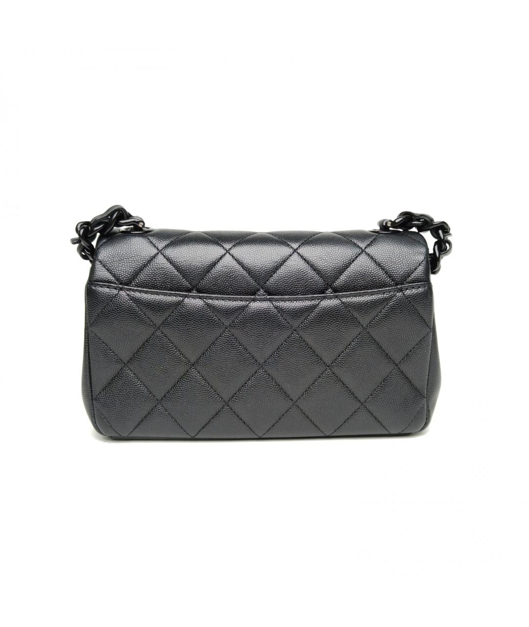 CHANEL Черная кожаная сумка через плечо, фото 4