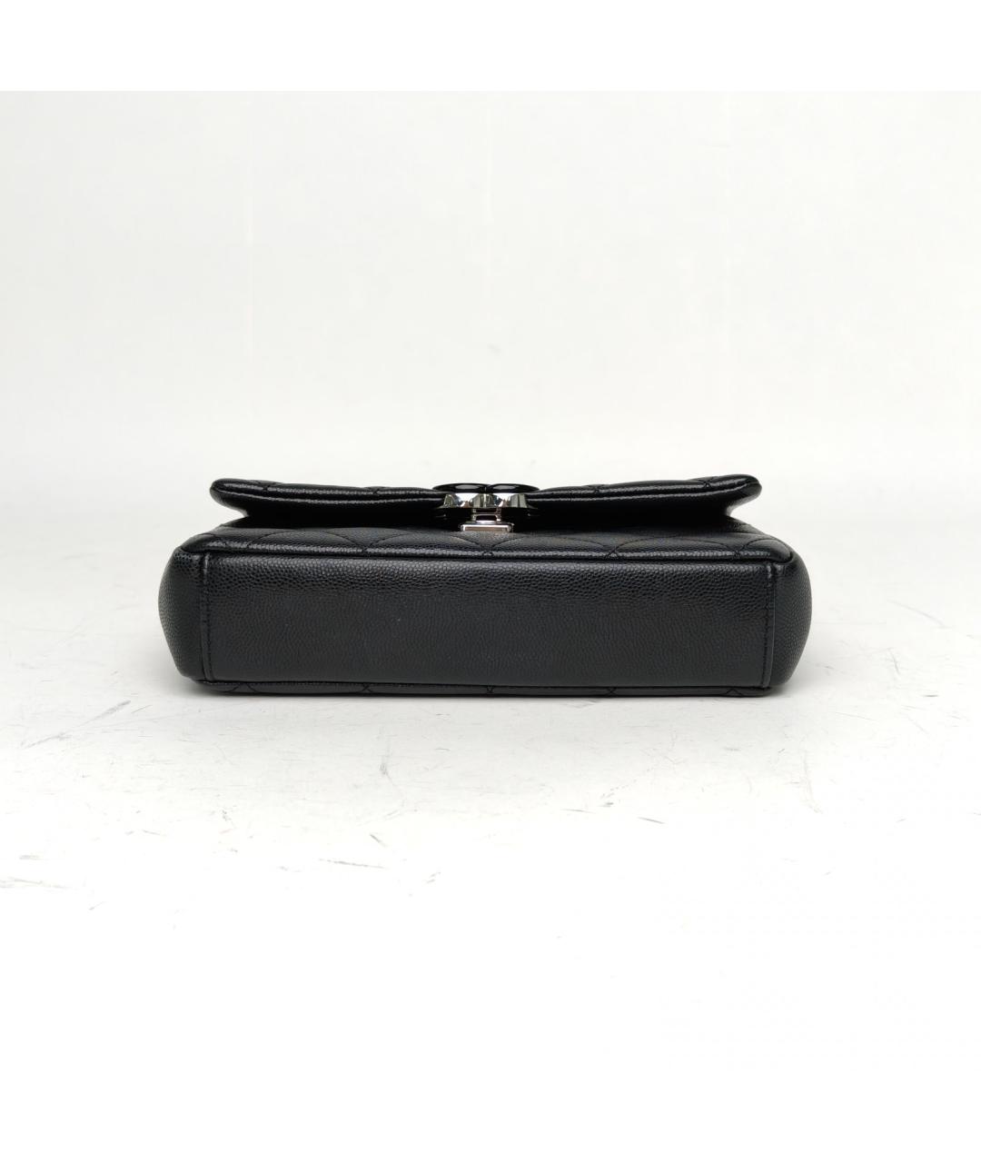 CHANEL Черная кожаная сумка через плечо, фото 6