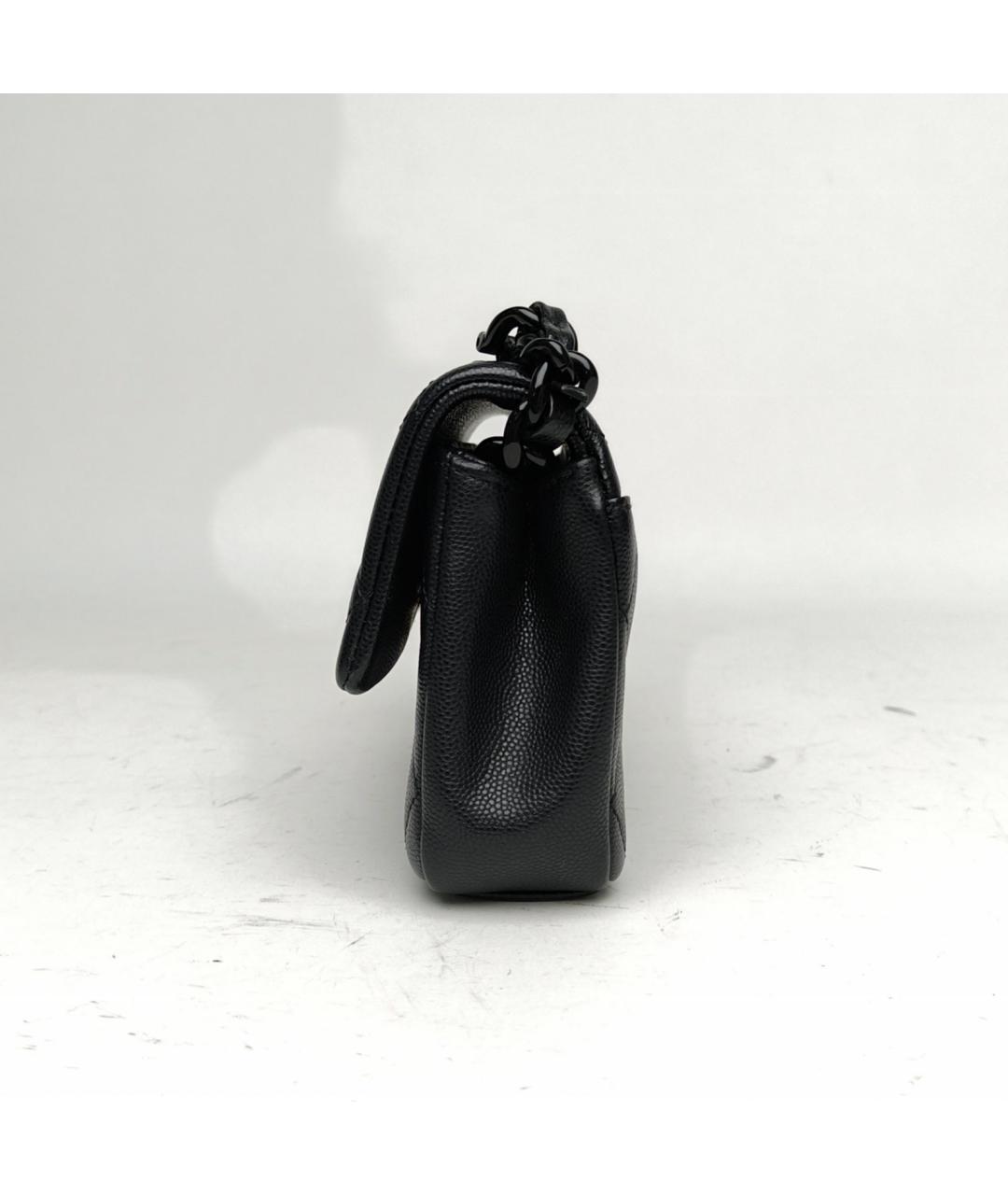 CHANEL Черная кожаная сумка через плечо, фото 3