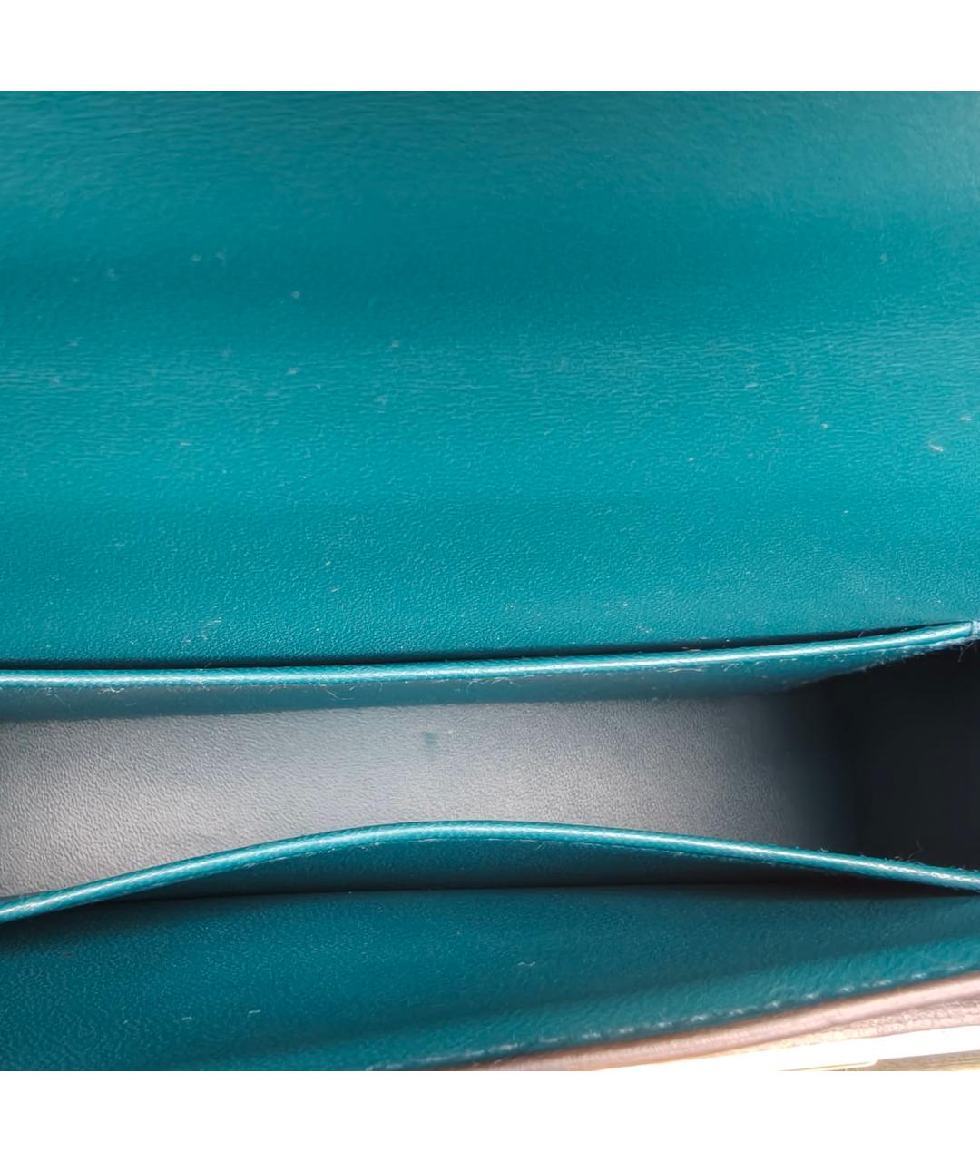 HERMES Синяя кожаная сумка через плечо, фото 8