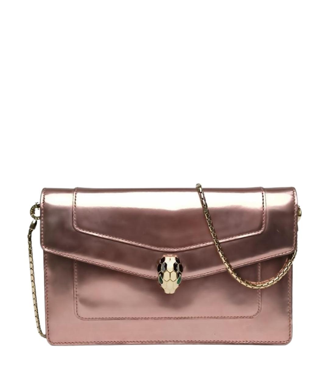 BVLGARI Розовая кожаная сумка через плечо, фото 1