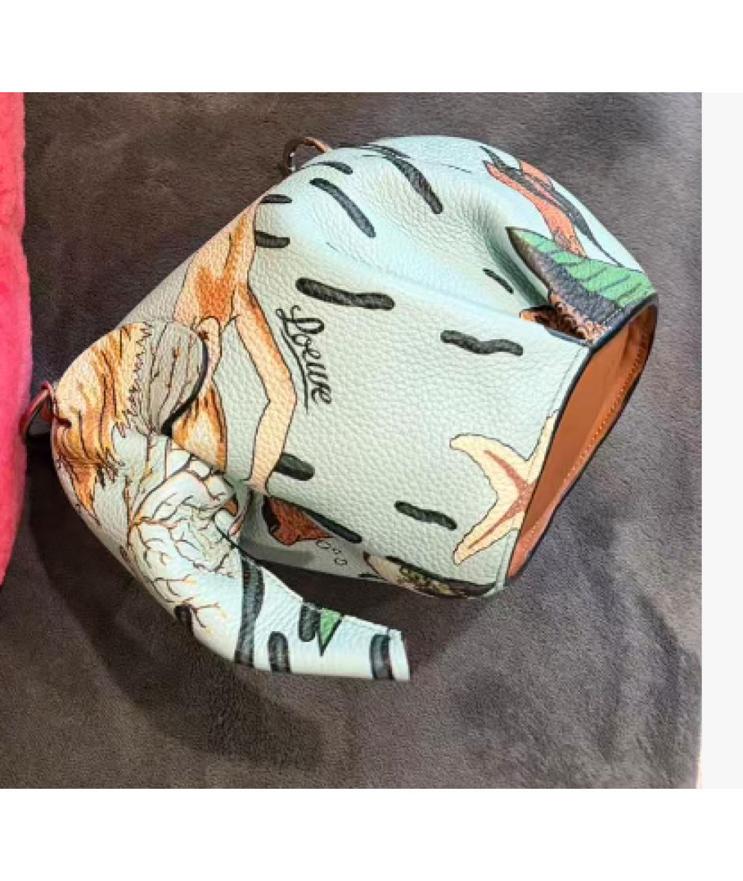 LOEWE Голубая кожаная сумка через плечо, фото 8