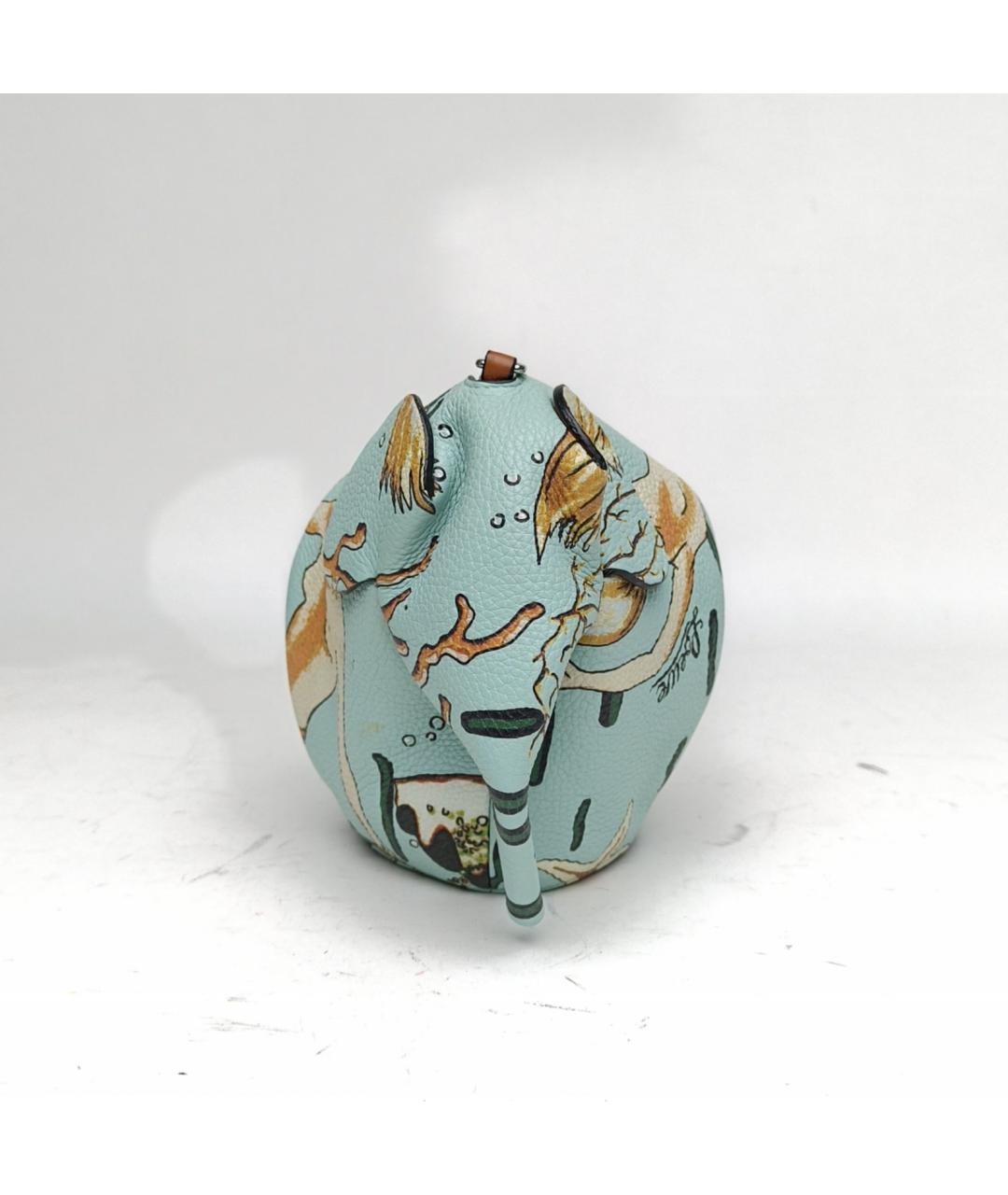 LOEWE Голубая кожаная сумка через плечо, фото 2