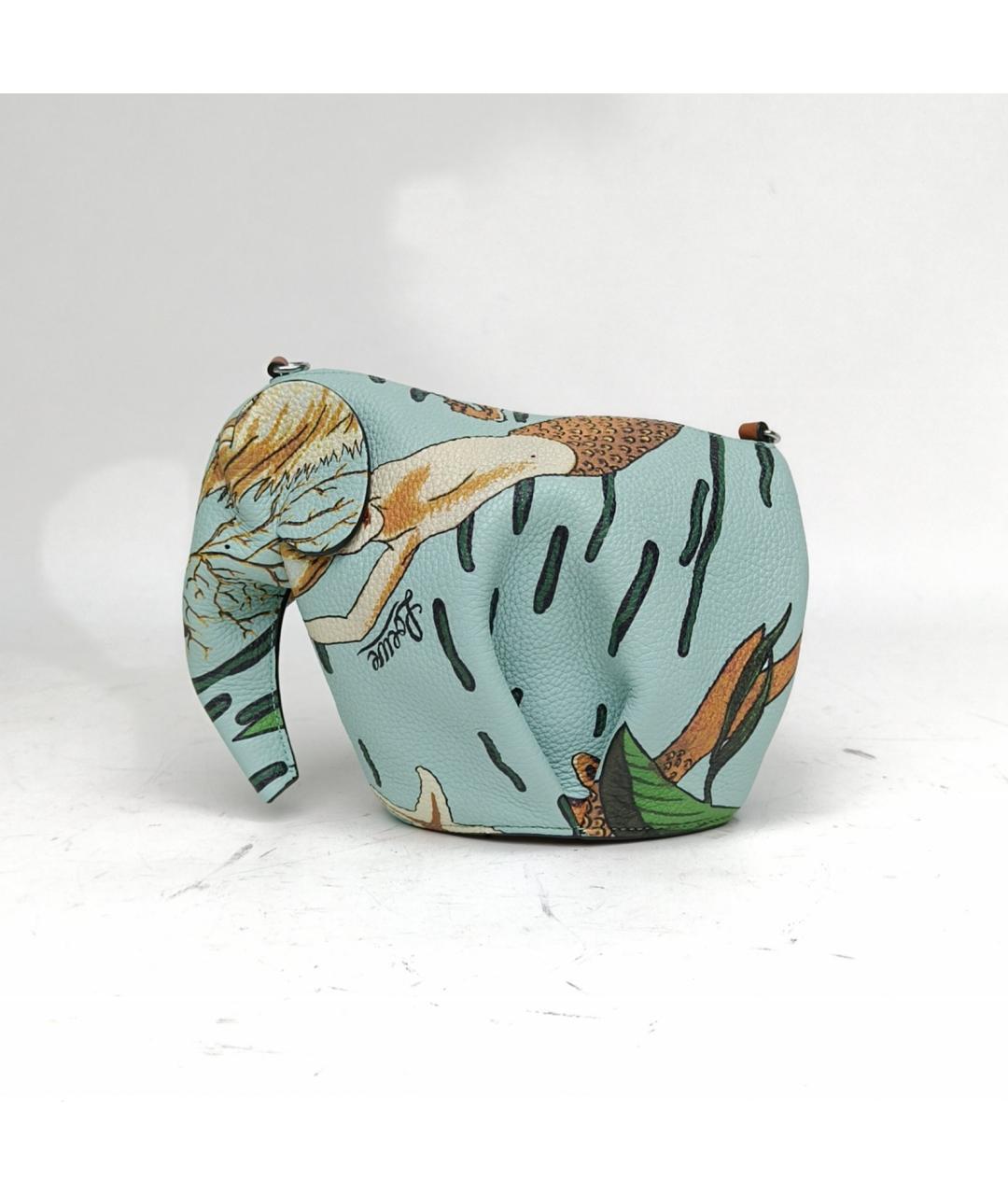 LOEWE Голубая кожаная сумка через плечо, фото 3