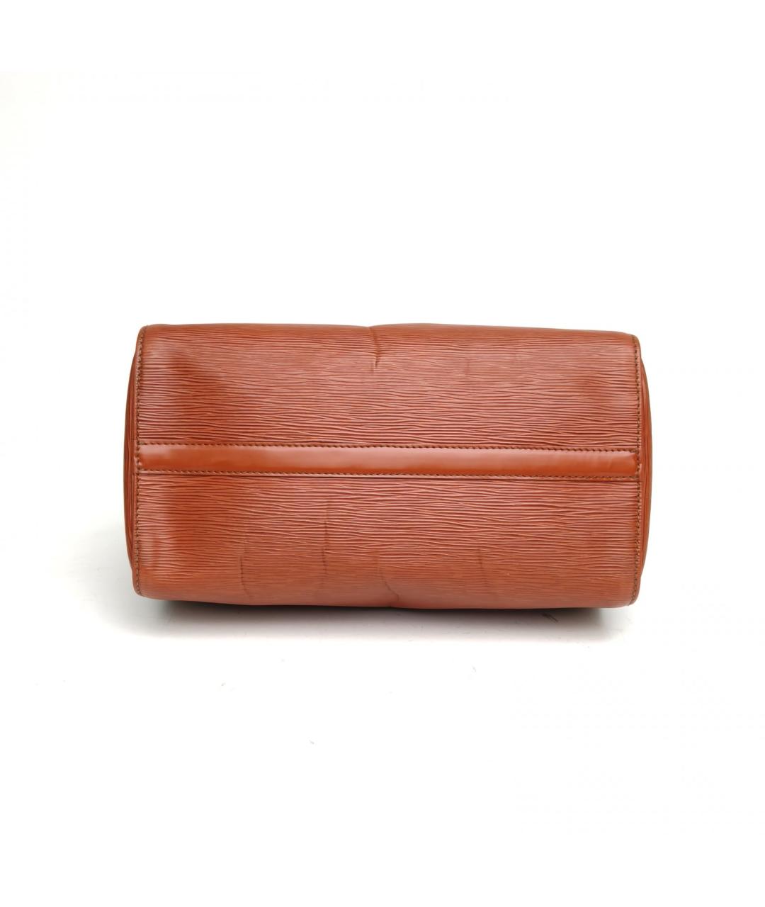 LOUIS VUITTON Коричневая кожаная сумка с короткими ручками, фото 6