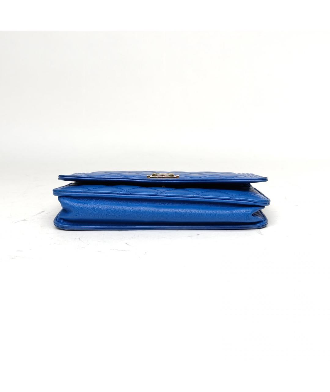 CHANEL Синяя кожаная сумка через плечо, фото 7