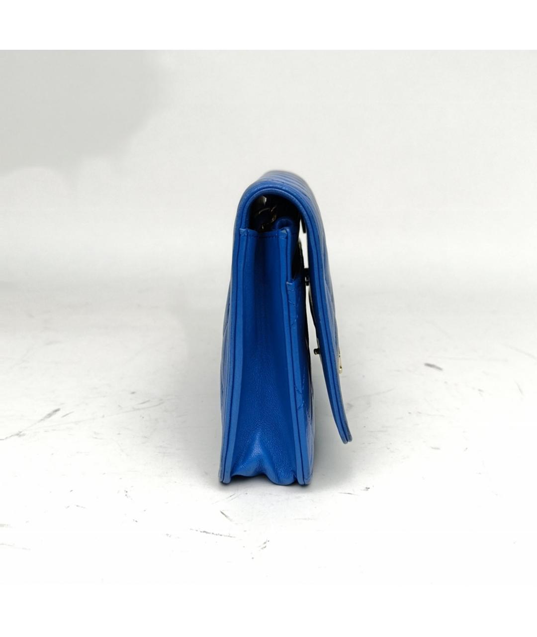 CHANEL Синяя кожаная сумка через плечо, фото 3