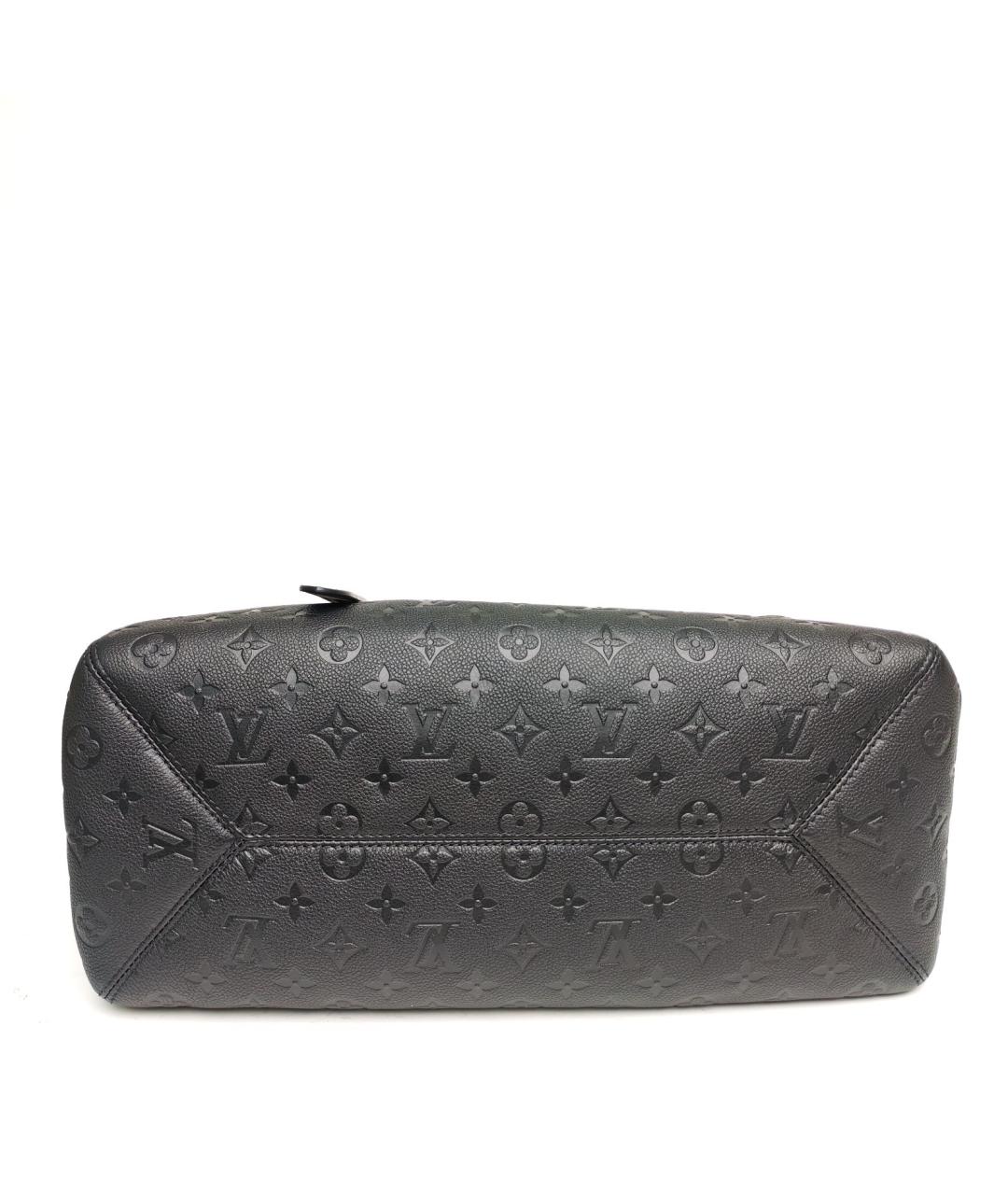 LOUIS VUITTON Черная кожаная сумка тоут, фото 6