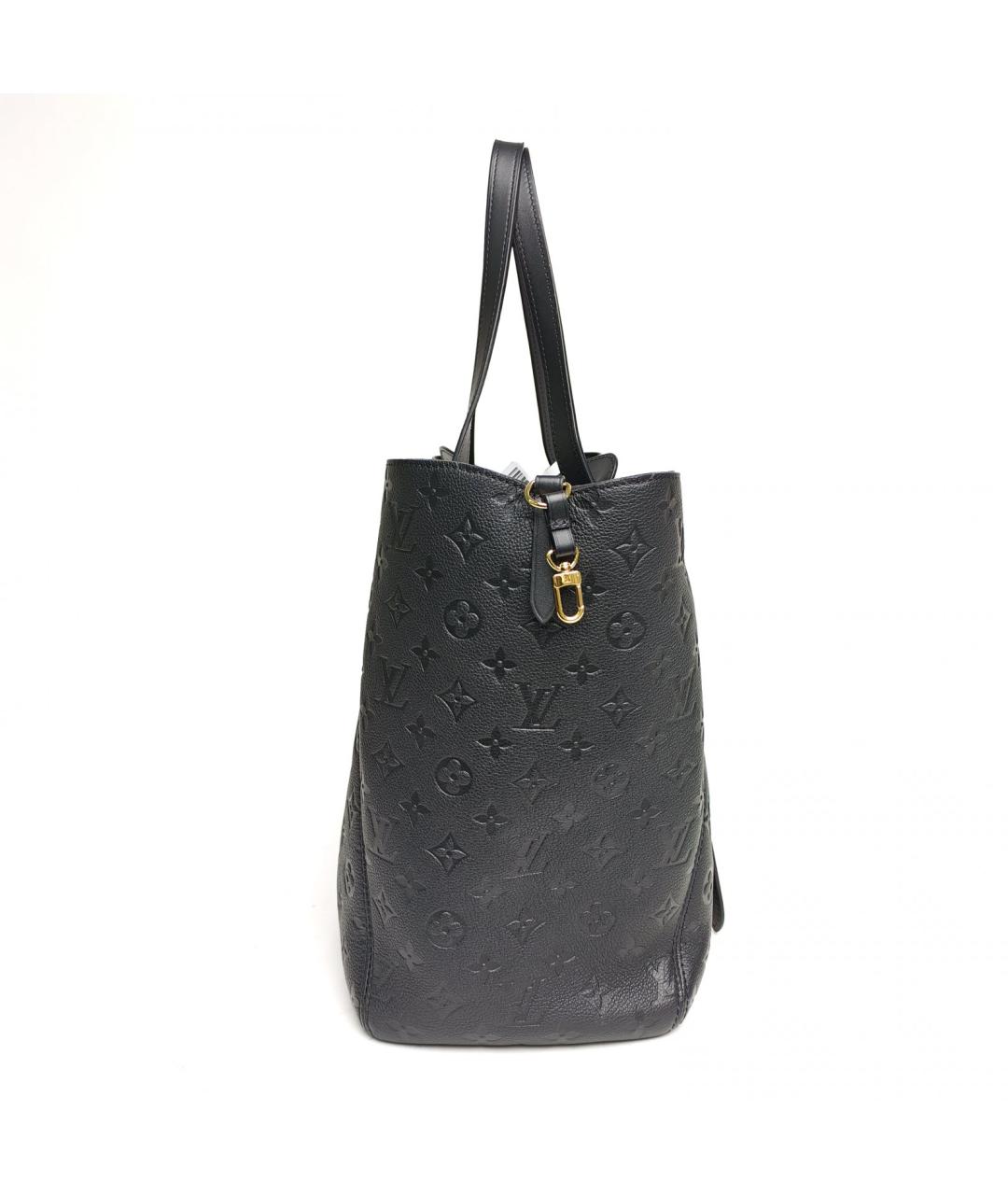 LOUIS VUITTON Черная кожаная сумка тоут, фото 3