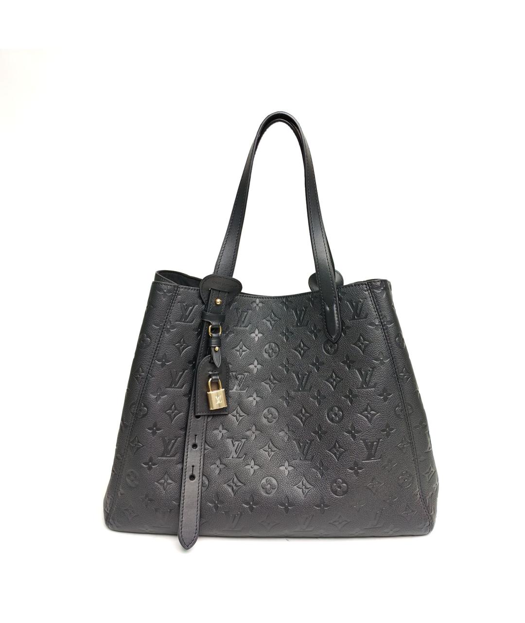 LOUIS VUITTON Черная кожаная сумка тоут, фото 2