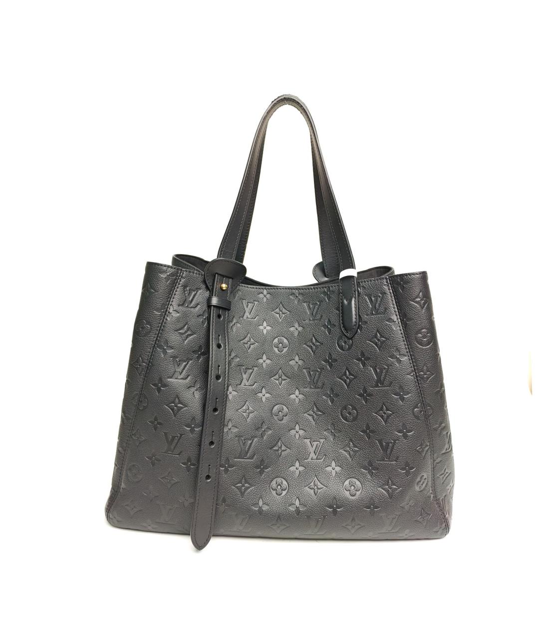 LOUIS VUITTON Черная кожаная сумка тоут, фото 4