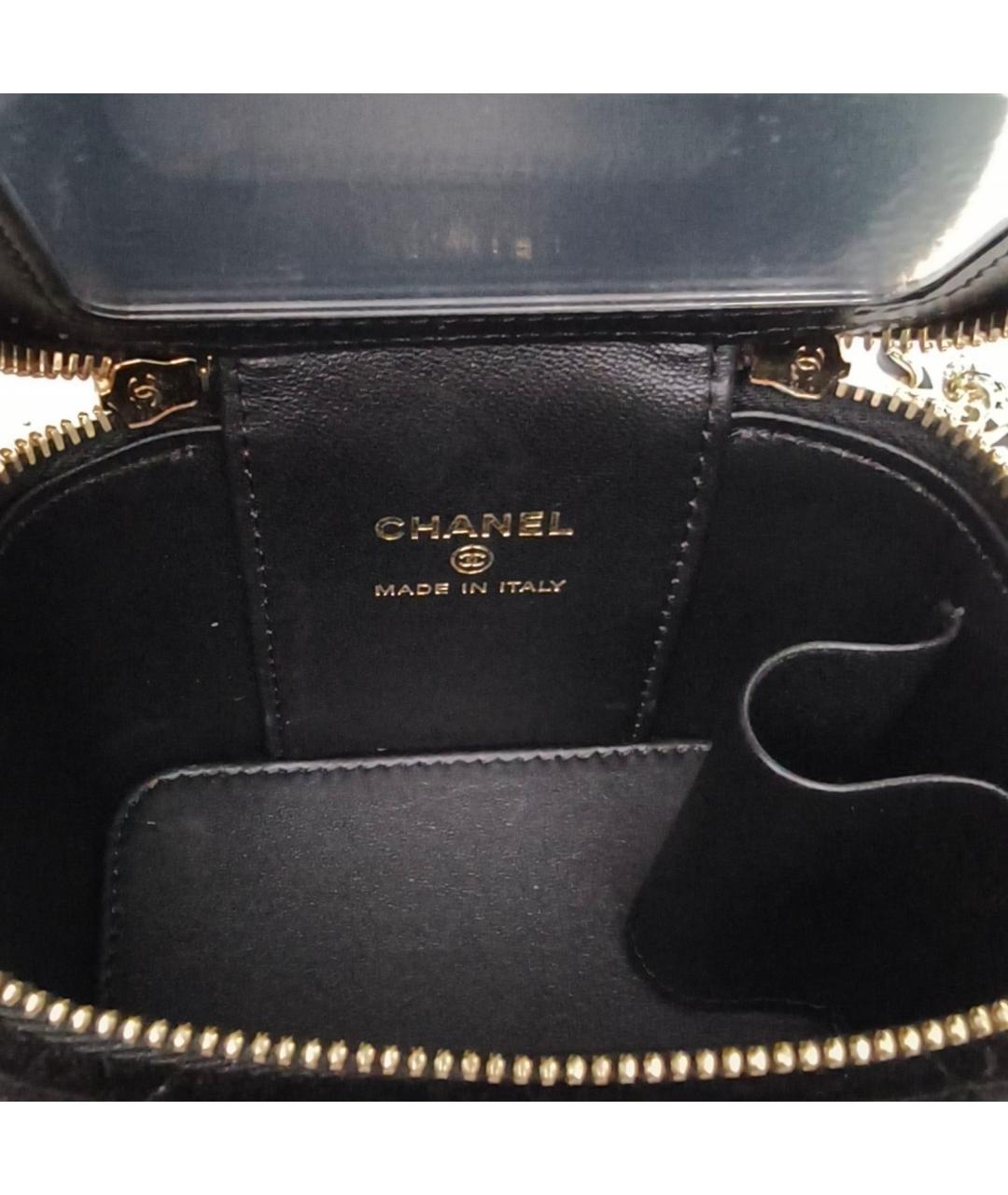 CHANEL Черная бархатная сумка через плечо, фото 8