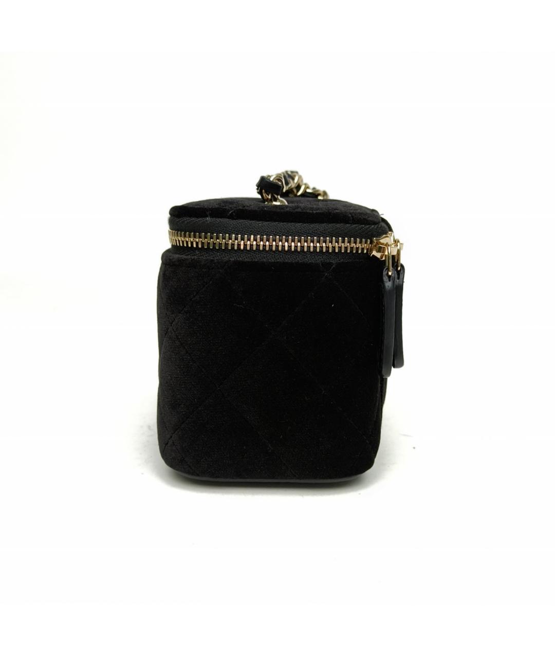 CHANEL Черная бархатная сумка через плечо, фото 3