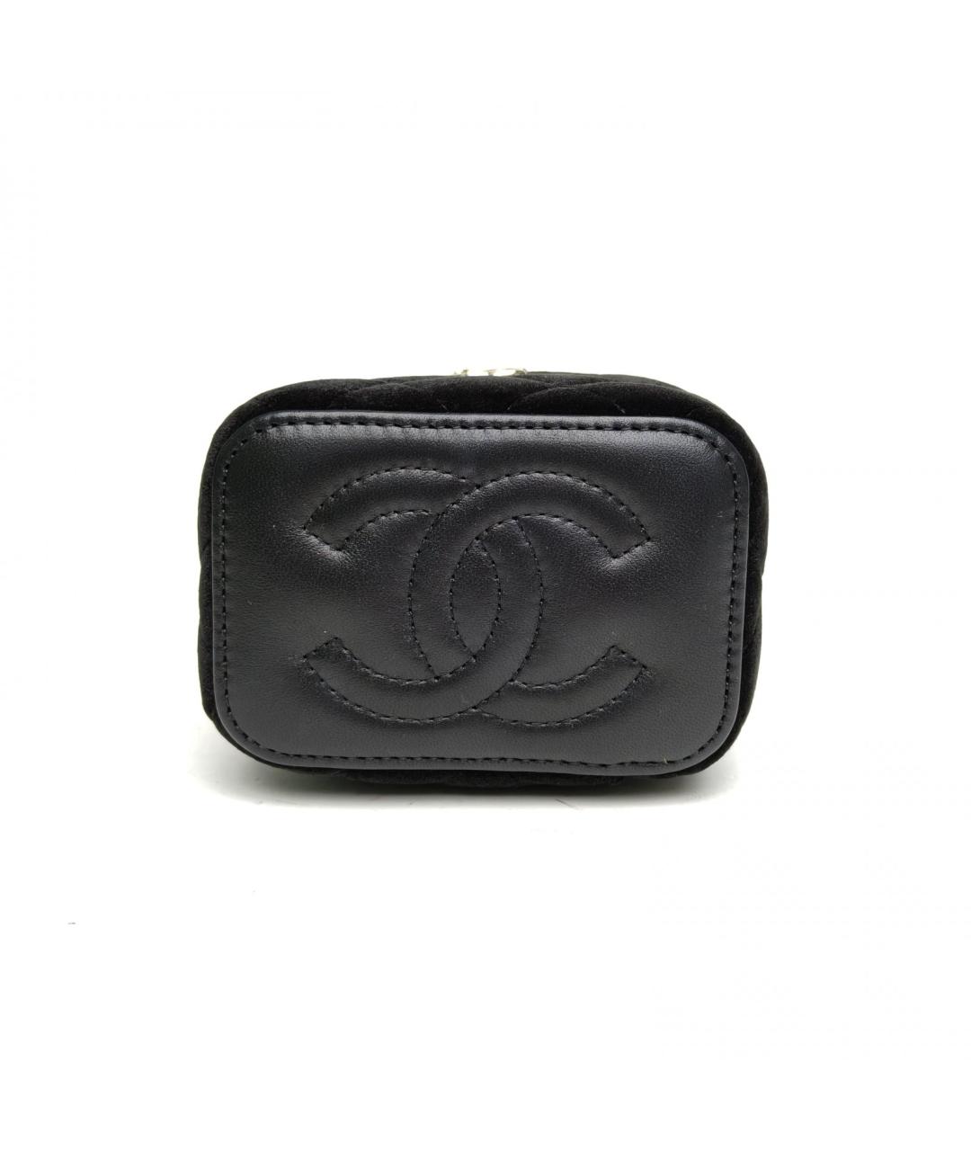 CHANEL Черная бархатная сумка через плечо, фото 6