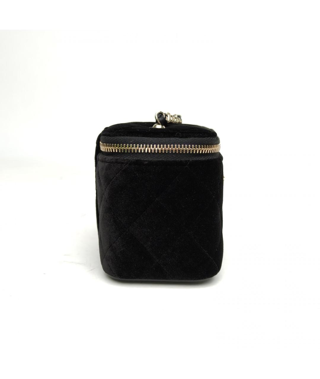 CHANEL Черная бархатная сумка через плечо, фото 5