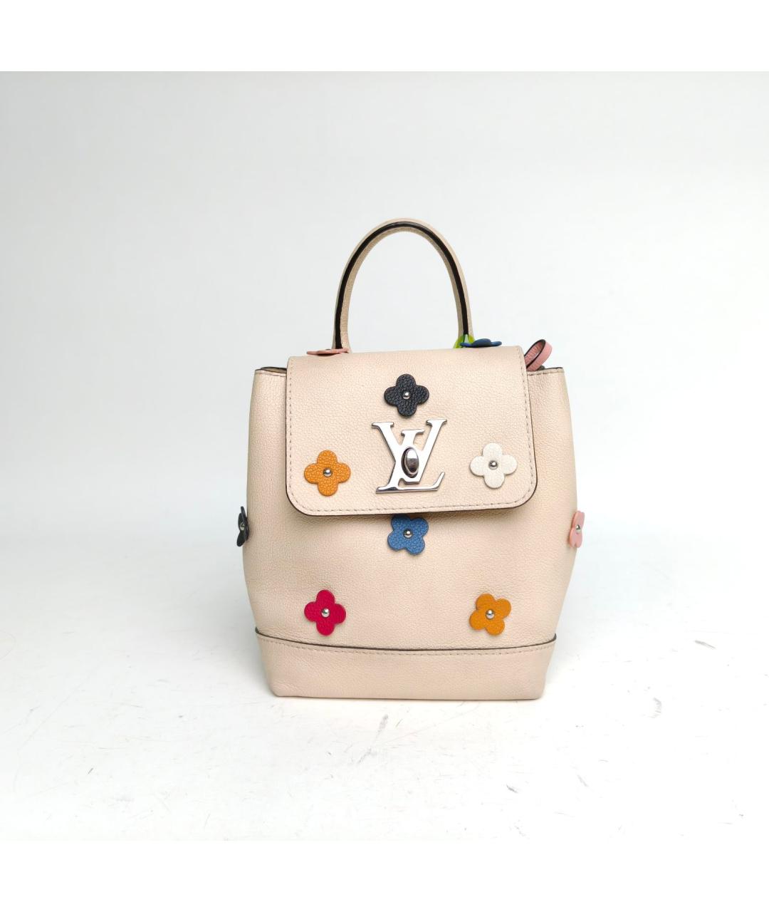 LOUIS VUITTON Бежевый кожаный рюкзак, фото 2