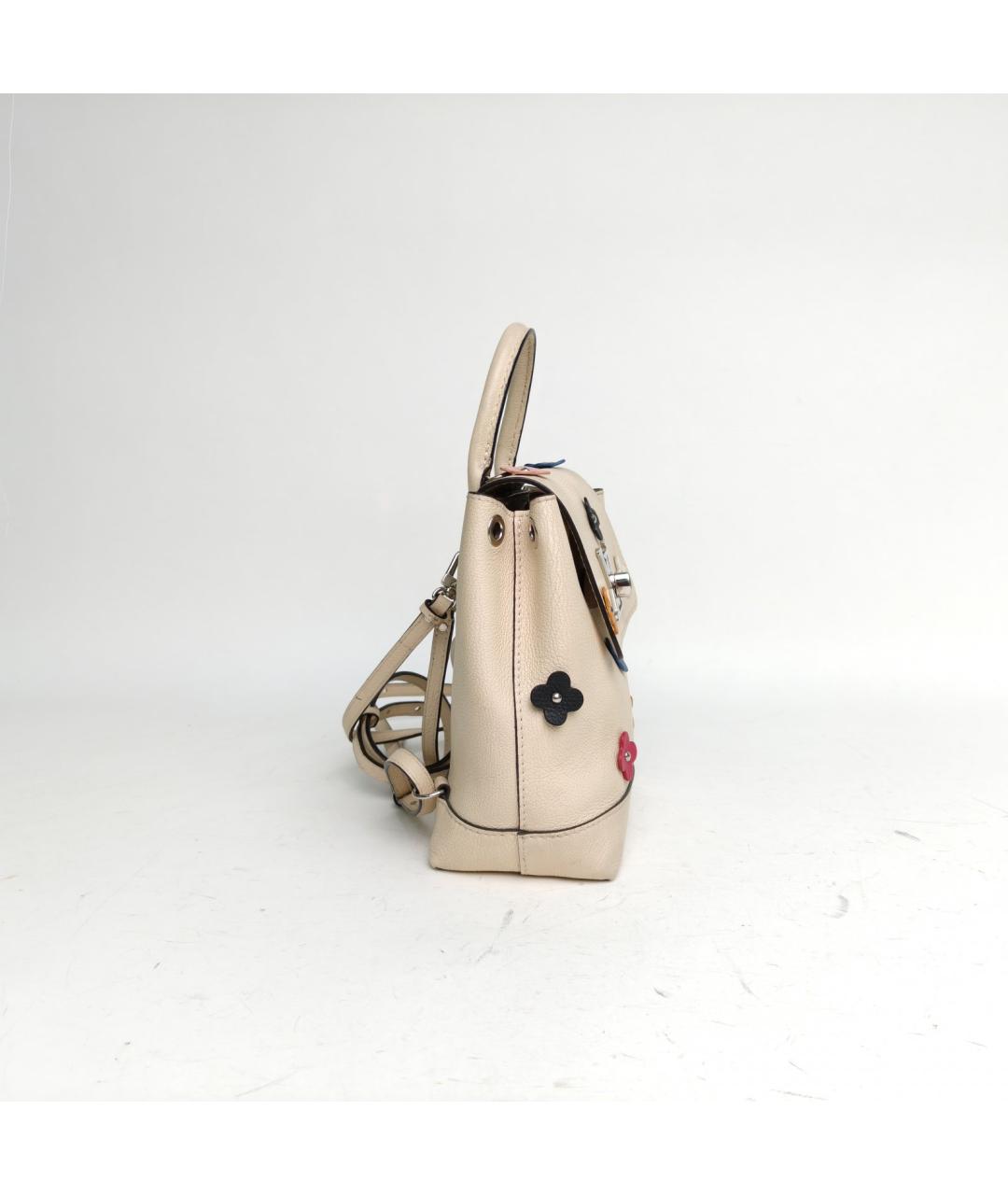 LOUIS VUITTON Бежевый кожаный рюкзак, фото 5
