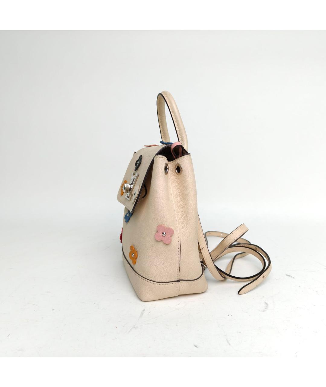 LOUIS VUITTON Бежевый кожаный рюкзак, фото 3
