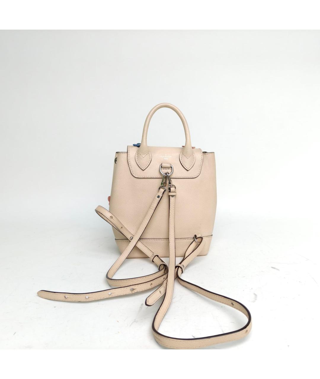 LOUIS VUITTON Бежевый кожаный рюкзак, фото 4