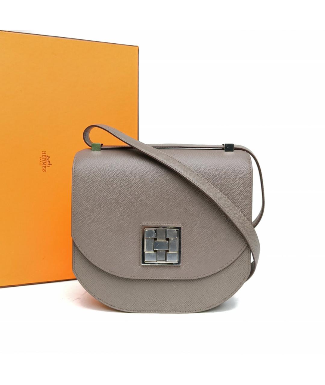 HERMES Синяя кожаная сумка через плечо, фото 3