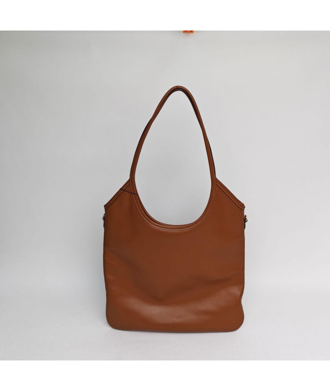 MIU MIU Коричневая кожаная сумка тоут, фото 3