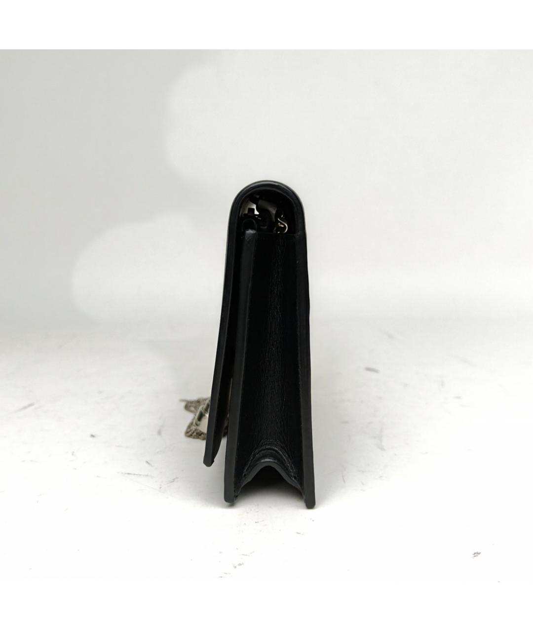 SAINT LAURENT Черная кожаная сумка через плечо, фото 3