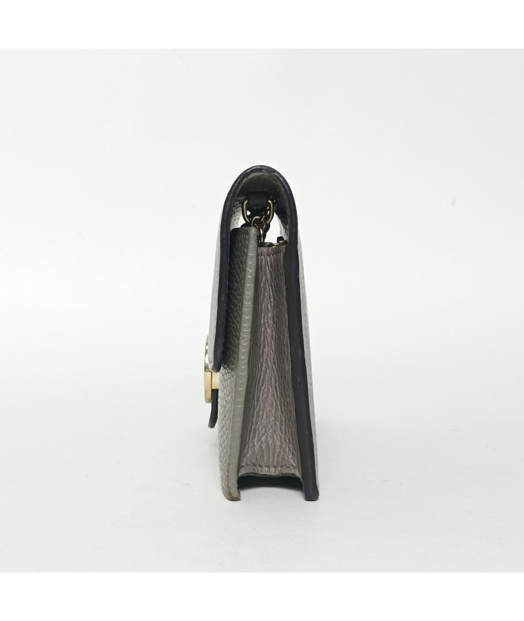GUCCI Серая кожаная сумка через плечо, фото 3