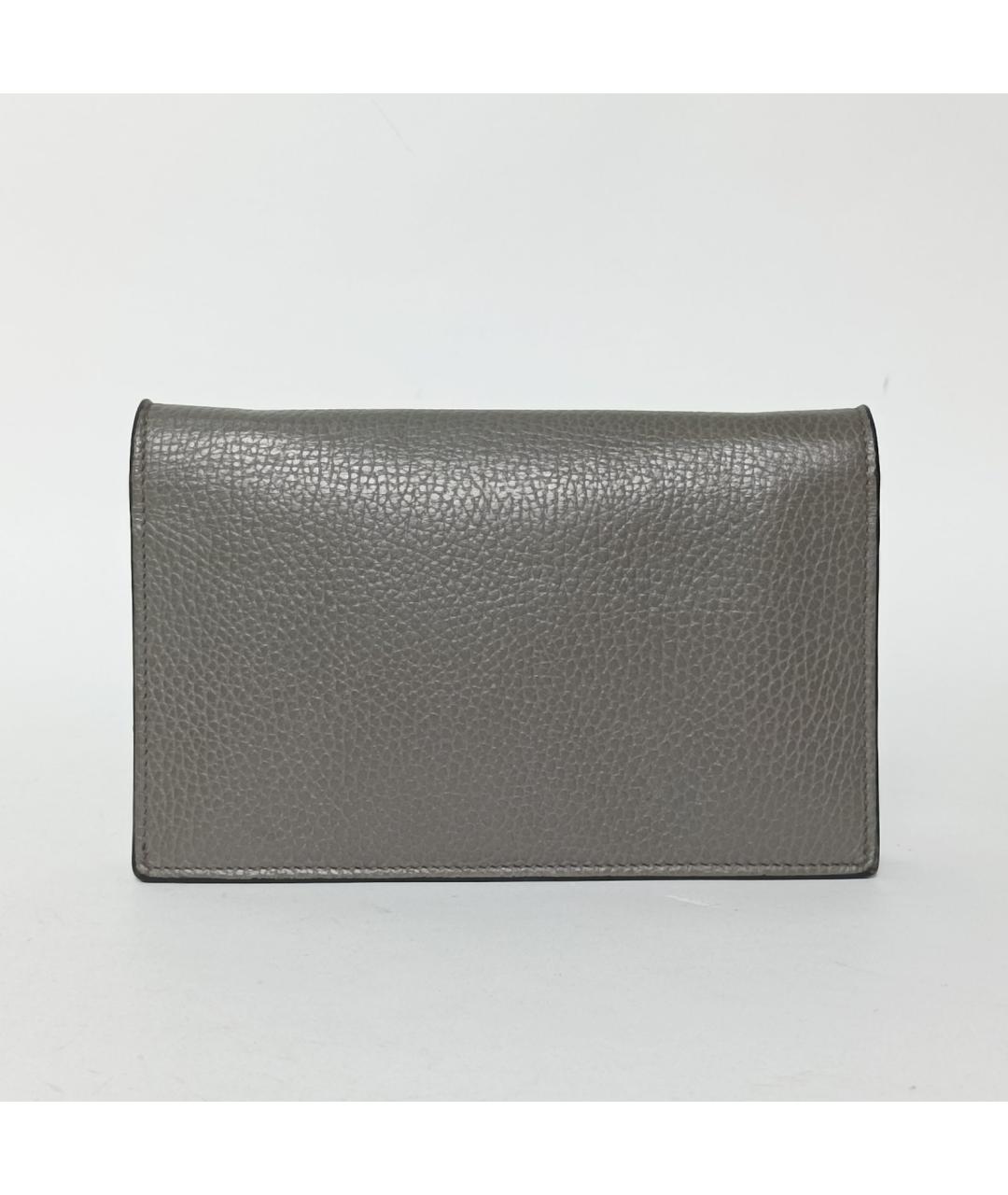 GUCCI Серая кожаная сумка через плечо, фото 4