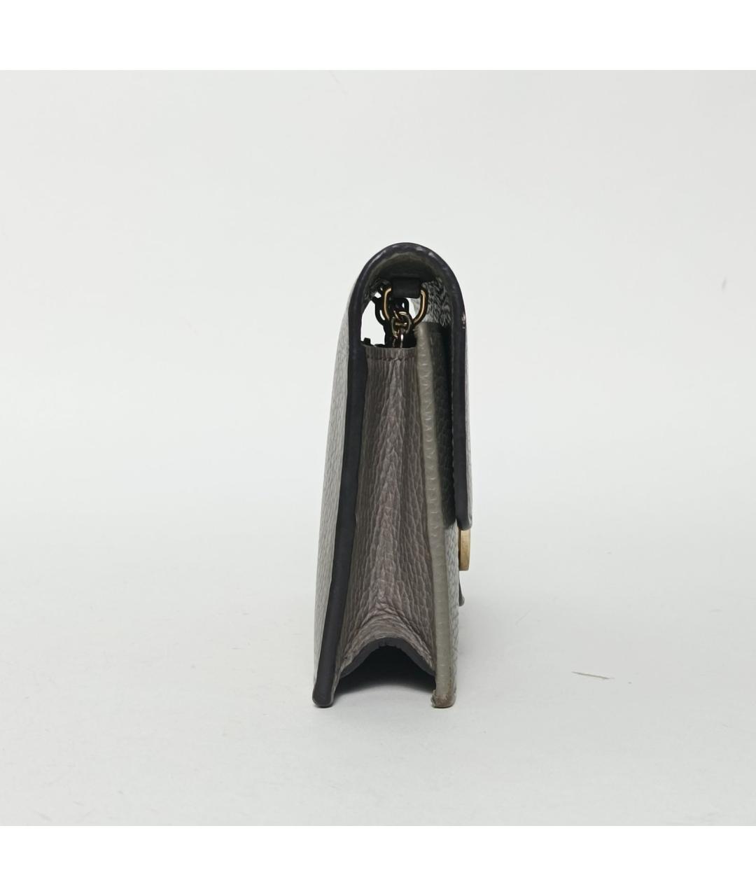 GUCCI Серая кожаная сумка через плечо, фото 5