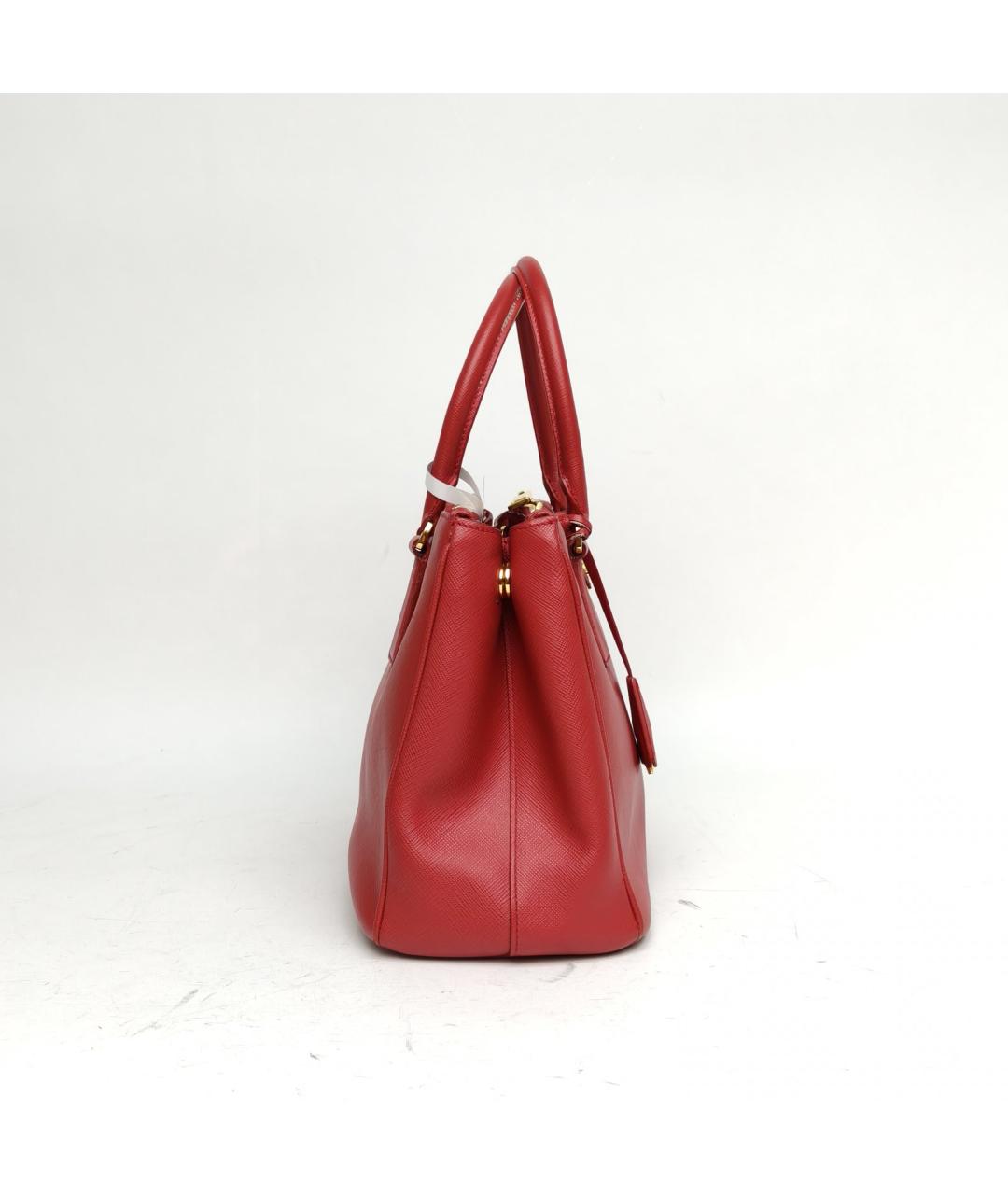 PRADA Красная кожаная сумка с короткими ручками, фото 5