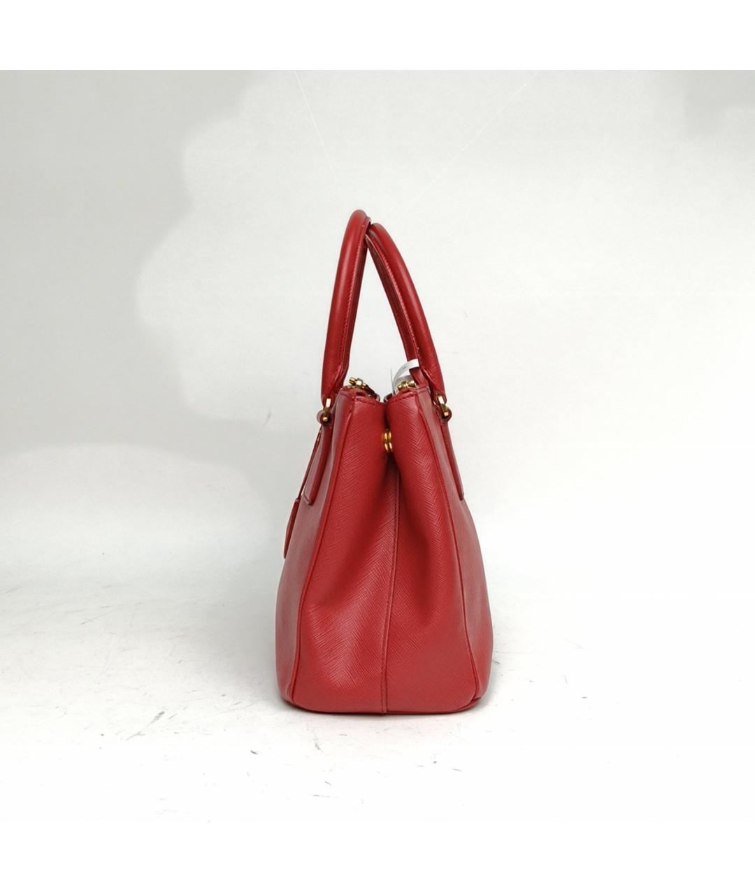 PRADA Красная кожаная сумка с короткими ручками, фото 3
