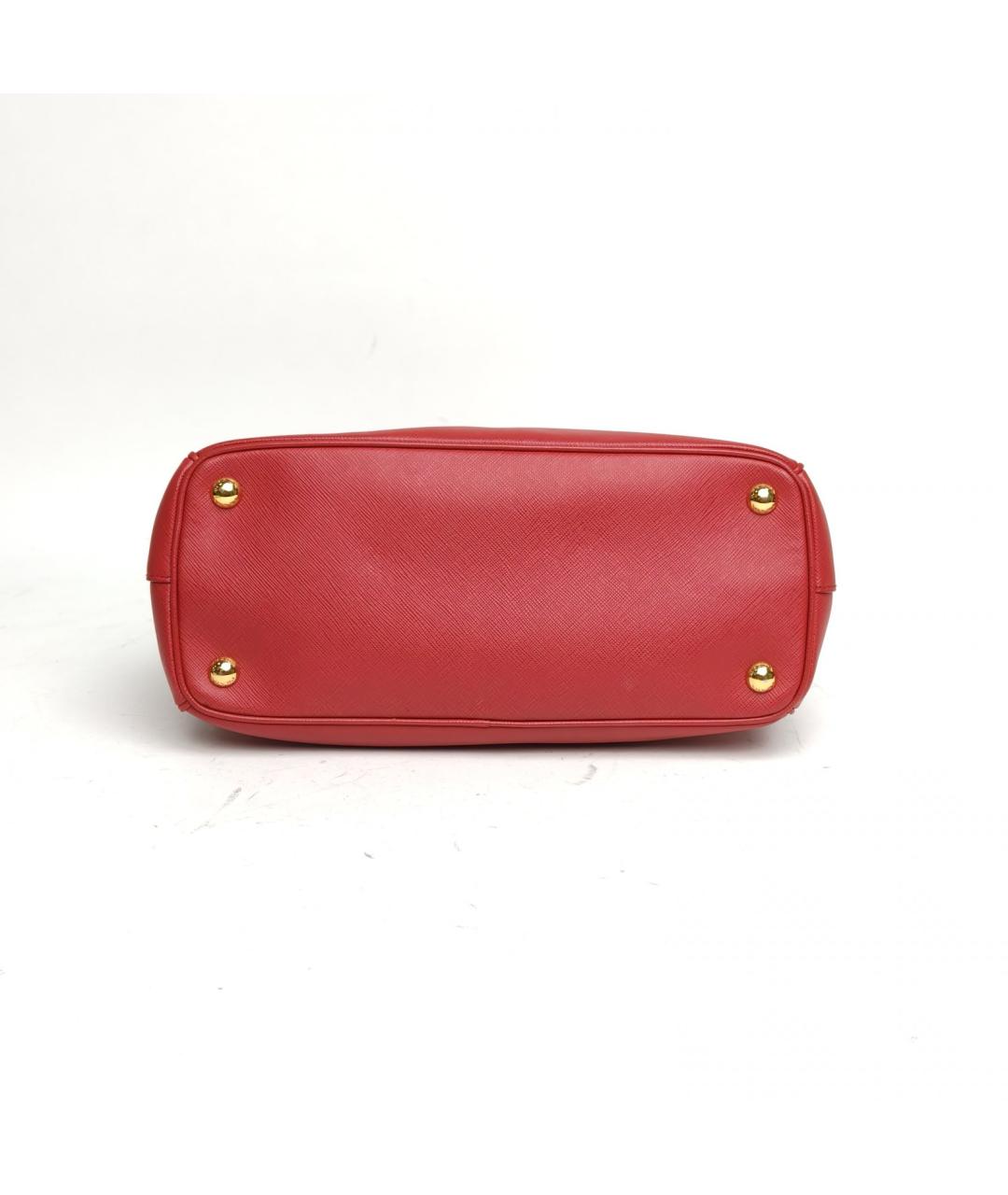 PRADA Красная кожаная сумка с короткими ручками, фото 6