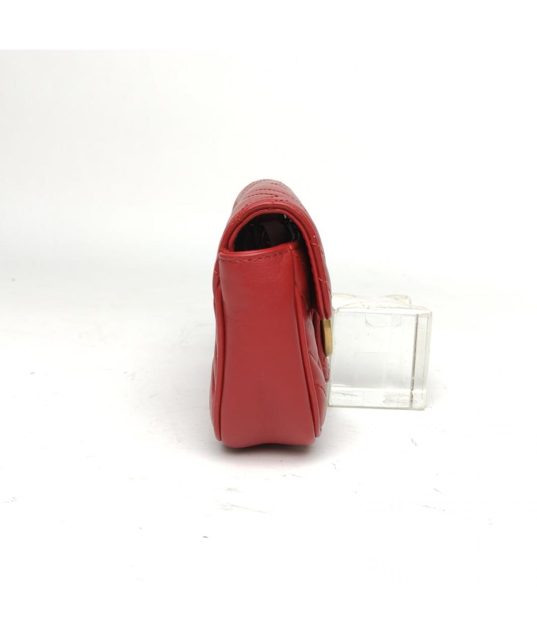 GUCCI Красная кожаная сумка через плечо, фото 5