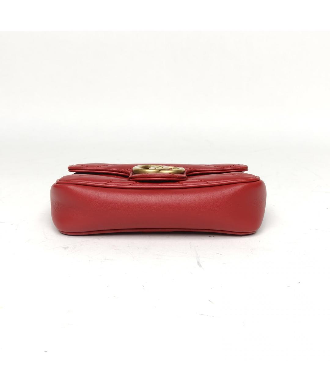 GUCCI Красная кожаная сумка через плечо, фото 6