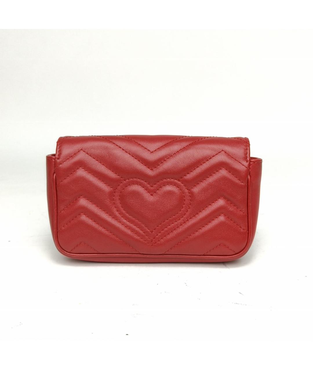 GUCCI Красная кожаная сумка через плечо, фото 4