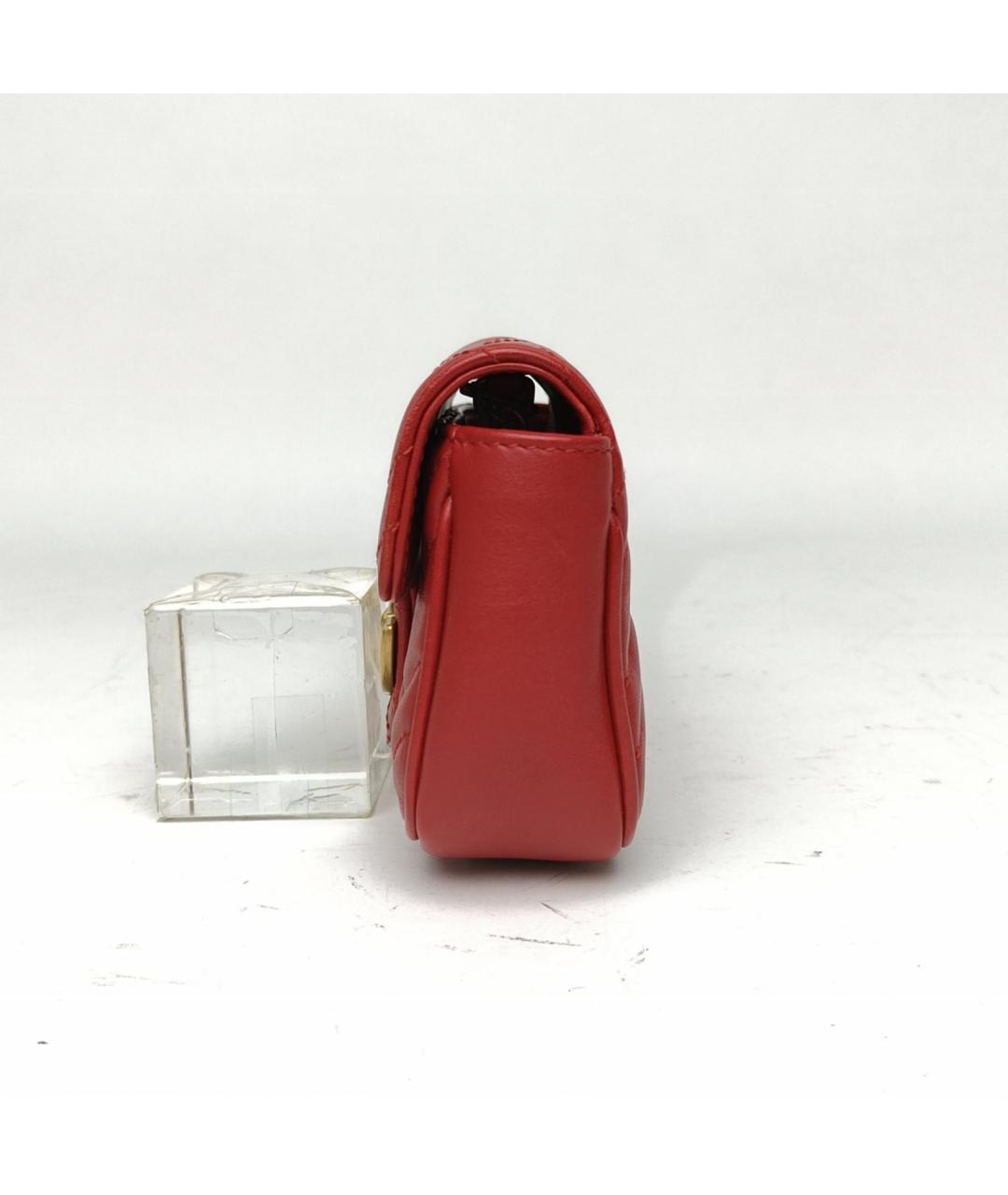GUCCI Красная кожаная сумка через плечо, фото 3