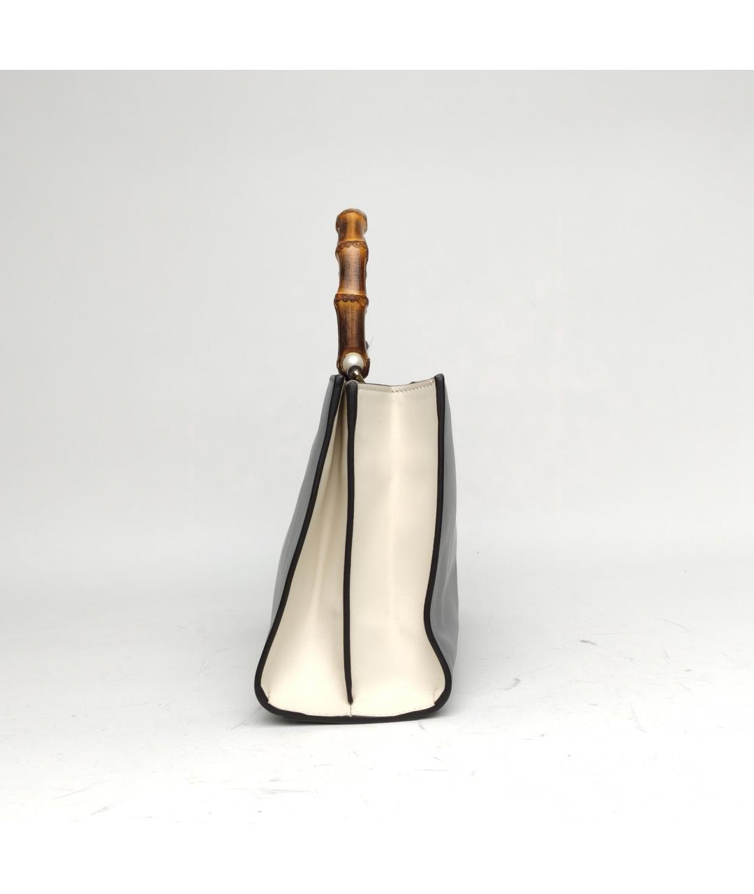 GUCCI Серая кожаная сумка с короткими ручками, фото 5