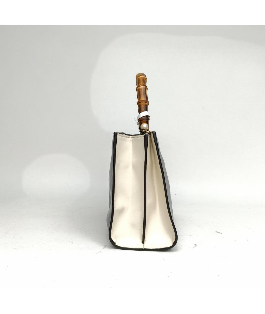 GUCCI Серая кожаная сумка с короткими ручками, фото 3